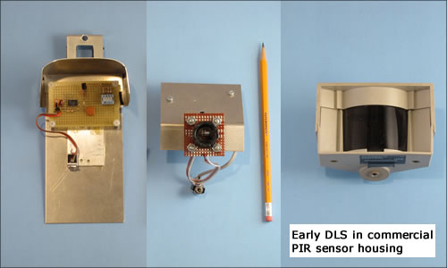 Development of the IntelliLux sensor involved fabrication and testing of numerous breadboard prototypes, three of which are shown here